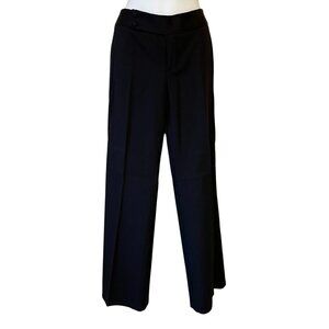 Nanette Lepore Black Tuxedo-style Wide-leg Trousers Size 10